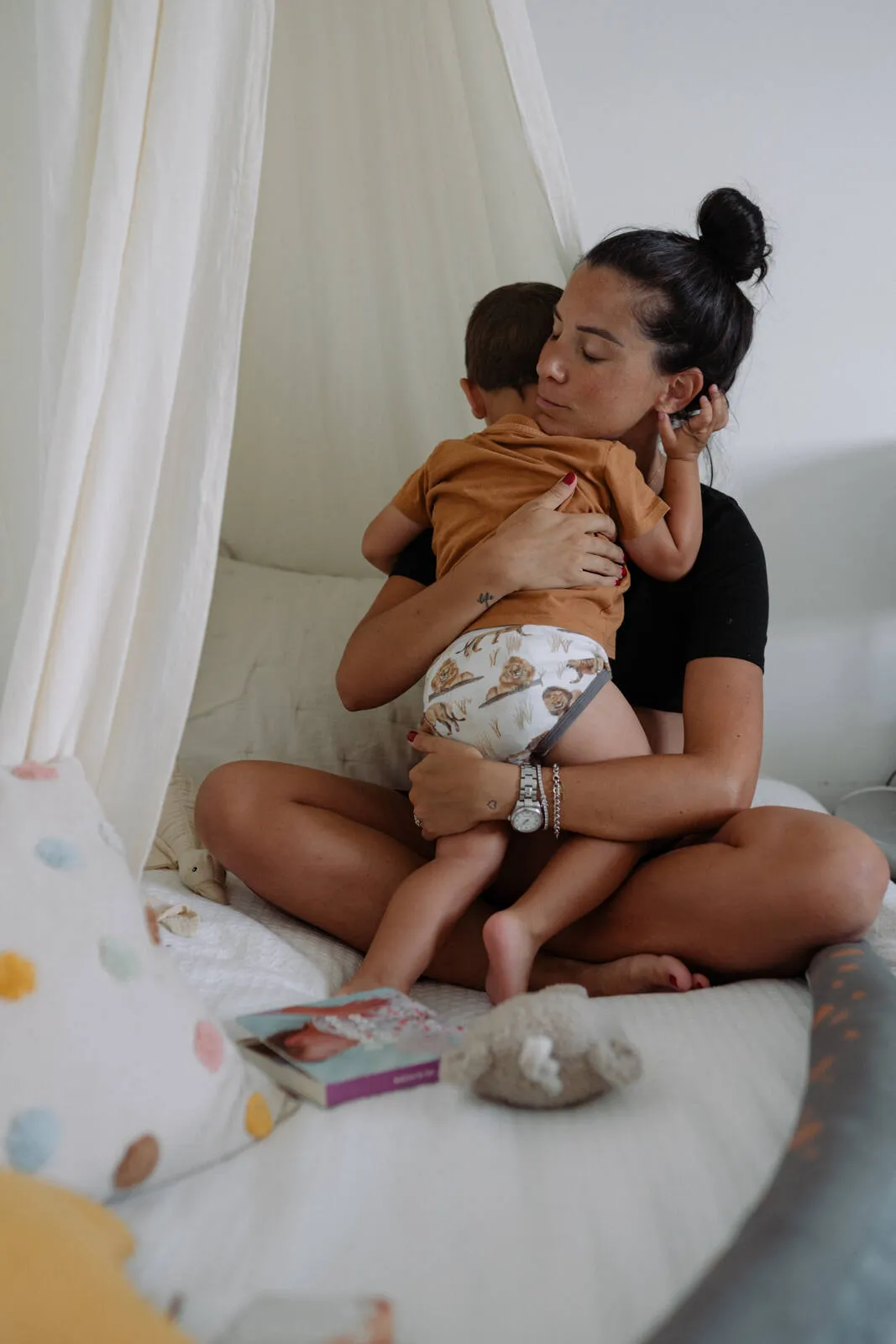 Mamma e bambino più grande, accompagnamento alla nanna