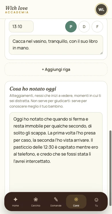 Il riquadro della sera: cosa ho notato oggi