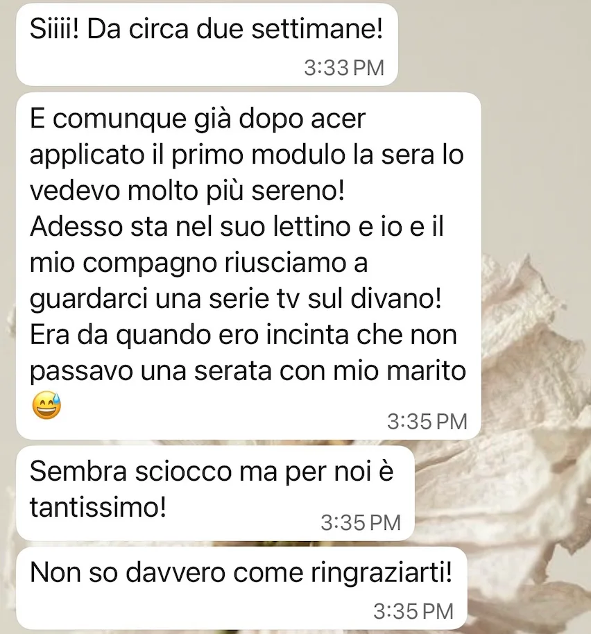 A mum's feedback on the sleep program